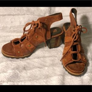 SOREL Addington brown leather sandal
